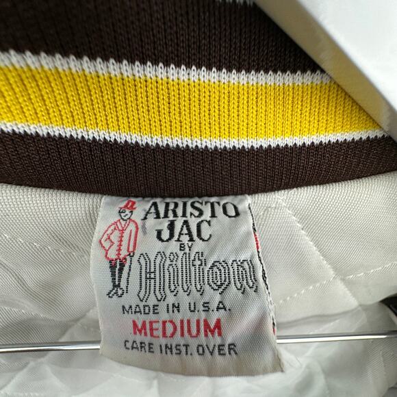 Vintage Aristo Jac Satin Jacket Mens Medium Package Liquor Cheyenne Wyoming Snap - Picture 3 of 14